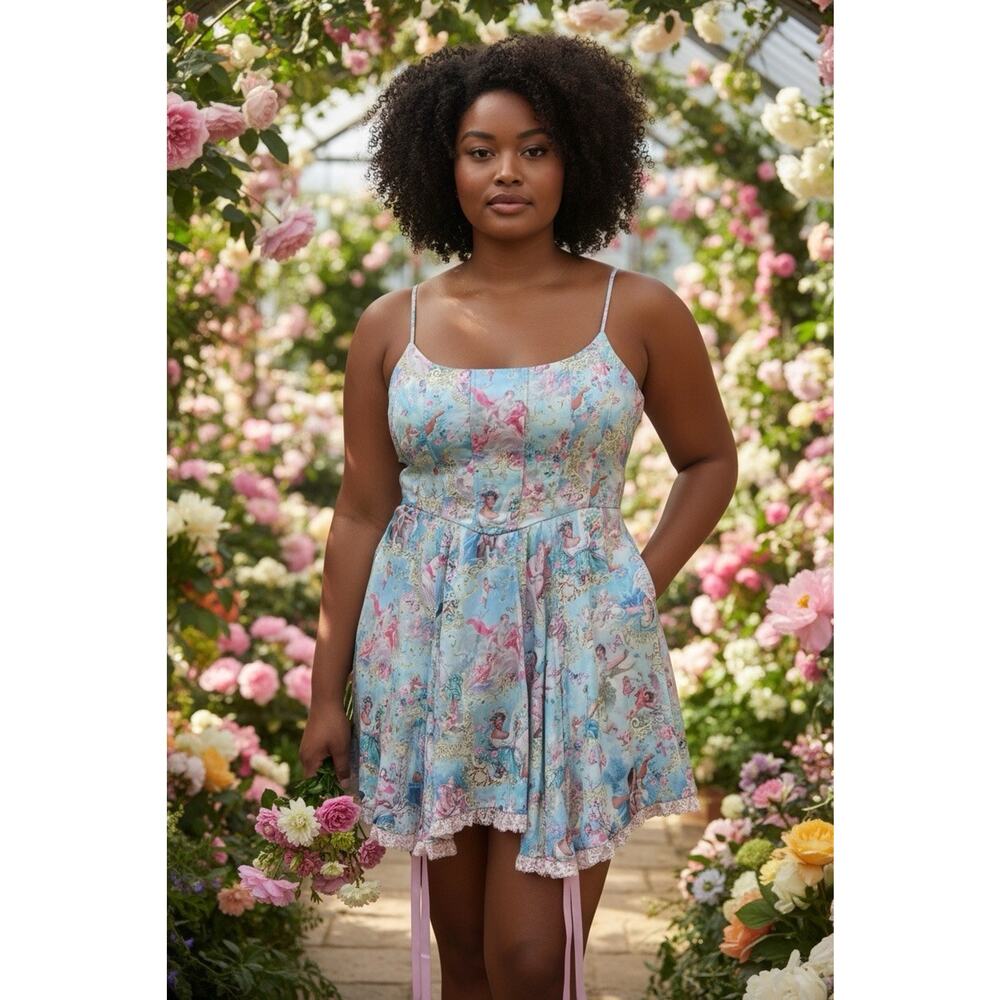 Dolls Kill Sugar Thrillz Divine Lush Opulence Corset Dress Size XXL